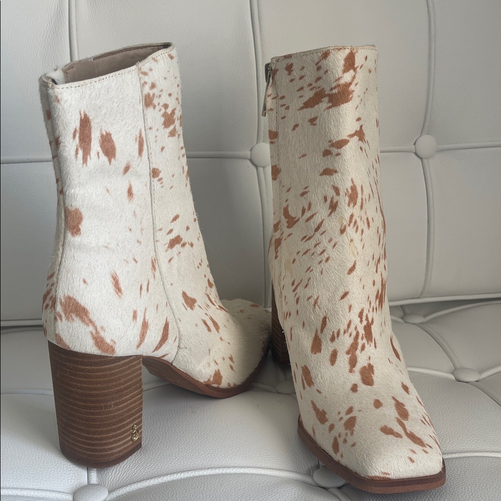 Sam Edelman Women’s Osten Square Toe Calf Hair Ankle boots. Size 7.5